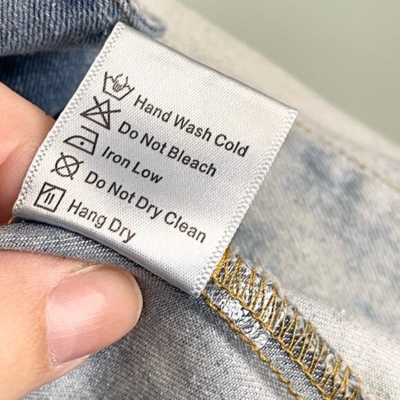 Lady Soulshine Bleach Splattered Good Vibes Only Rainbow Denim Jacket Small NWT - Picture 9 of 11